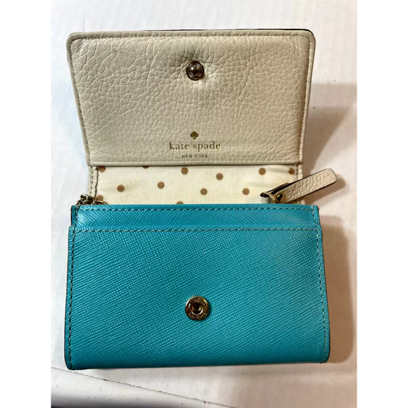 Kate Spade coin purse turquoise - Picture 3 of 5